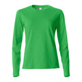 Apple Green - Front - Clique Womens-Ladies Basic Long-Sleeved T-Shirt