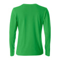 Apple Green - Back - Clique Womens-Ladies Basic Long-Sleeved T-Shirt