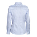 Light Blue - Back - James Harvest Womens-Ladies Reno Stripe Formal Shirt
