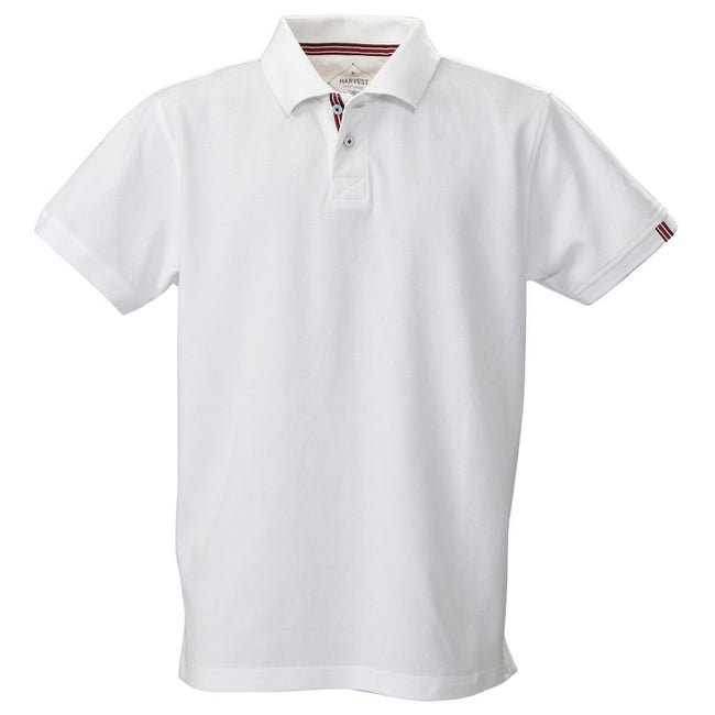 White - Front - Harvest Mens Avon Polo Shirt