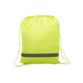Yellow - Front - United Bag Store Reflective Drawstring Bag