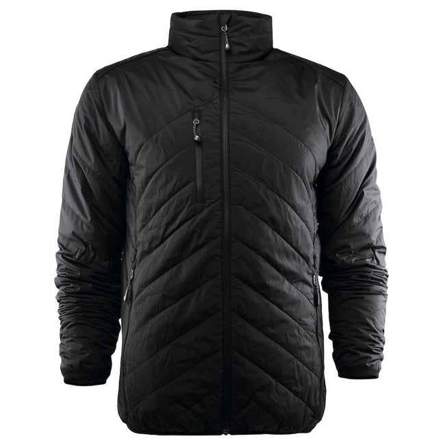 Black - Front - James Harvest Mens Deer Ridge Padded Jacket
