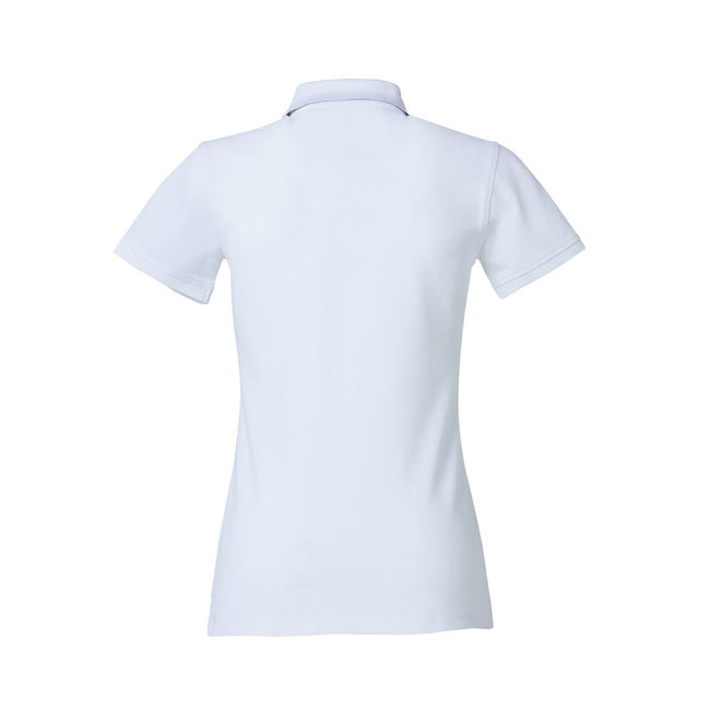 White - Back - Clique Womens-Ladies Heavy Premium Polo Shirt