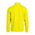 Visibility Yellow - Back - Clique Unisex Adult Basic Half Zip Sweatshirt