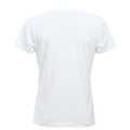 White - Back - Clique Womens-Ladies New Classic Melange T-Shirt