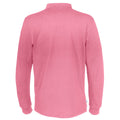 Pink - Back - Cottover Mens Pique Long-Sleeved T-Shirt