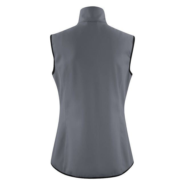 Steel Grey - Back - Printer Womens-Ladies Trial Softshell Gilet