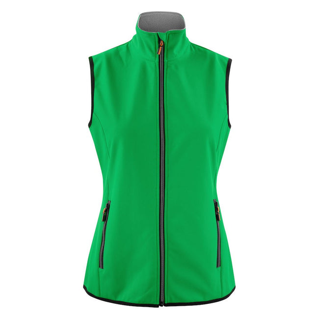 Fresh Green - Front - Printer Womens-Ladies Trial Softshell Gilet