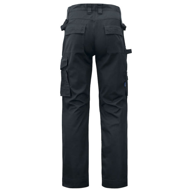 Black - Back - Projob Mens Cargo Trousers