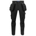 Black - Front - Projob Mens Stretch Cargo Trousers