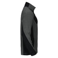 Grey - Side - Projob Mens Microfleece Jacket