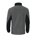 Grey - Back - Projob Mens Microfleece Jacket