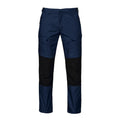 Navy - Front - Projob Mens Stretch Cargo Trousers