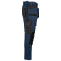Navy - Side - Projob Mens Stretch Trousers