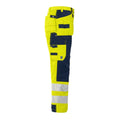 Yellow-Navy - Side - Projob Mens High-Vis Trousers