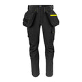 Black - Front - Projob Mens Stretch Cargo Trousers