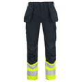 Yellow-Black - Front - Projob Mens High-Vis Trousers