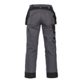 Grey - Back - Projob Mens Pro Gen Cargo Trousers