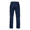 Navy - Back - Projob Mens Cargo Trousers