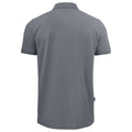 Grey - Back - Projob Mens Pique Polo Shirt