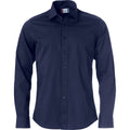Dark Navy - Front - Clique Mens Clark Formal Shirt