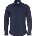 Dark Navy - Back - Clique Mens Clark Formal Shirt