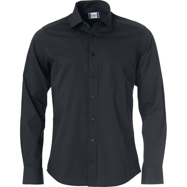 Black - Front - Clique Mens Clark Formal Shirt
