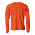Blood Orange - Back - Clique Mens Melange Long-Sleeved T-Shirt