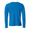 Royal Blue - Back - Clique Mens Melange Long-Sleeved T-Shirt