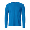Royal Blue - Front - Clique Mens Melange Long-Sleeved T-Shirt