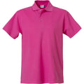 Bright Cerise - Front - Clique Mens Basic Polo Shirt