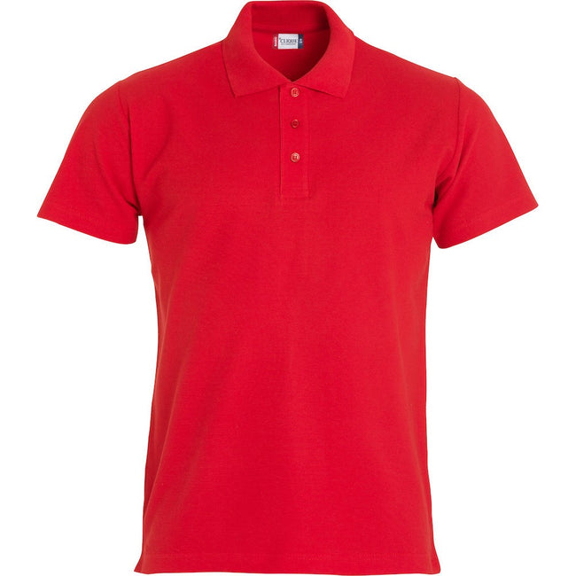 Red - Front - Clique Mens Basic Polo Shirt