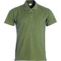Army Green - Front - Clique Mens Basic Polo Shirt