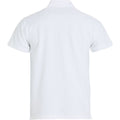 White - Back - Clique Mens Basic Polo Shirt