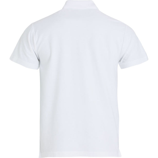 White - Back - Clique Mens Basic Polo Shirt