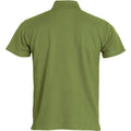 Army Green - Back - Clique Mens Basic Polo Shirt