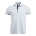 White-Dark Navy - Front - Clique Mens Seattle Polo Shirt