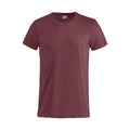 Burgundy - Front - Clique Mens Basic T-Shirt