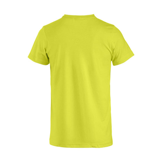 Visibility Green - Back - Clique Mens Basic T-Shirt