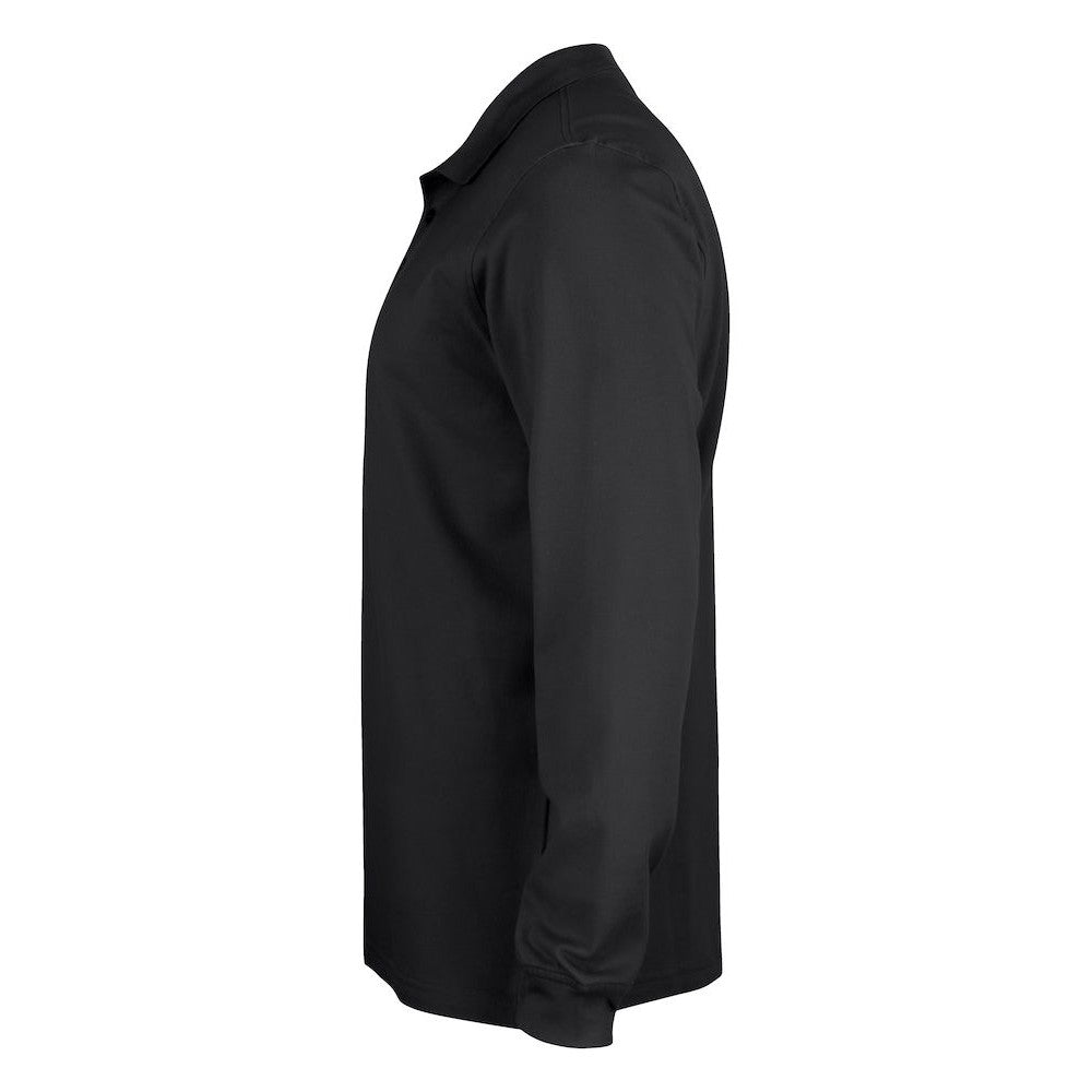 Black - Lifestyle - Clique Childrens-Kids Long-Sleeved Polo Shirt