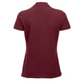 Burgundy - Back - Clique Womens-Ladies Marion Polo Shirt