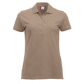Caffe Latte - Front - Clique Womens-Ladies Marion Polo Shirt