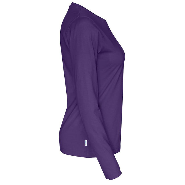 Purple - Side - Cottover Womens-Ladies Long-Sleeved T-Shirt