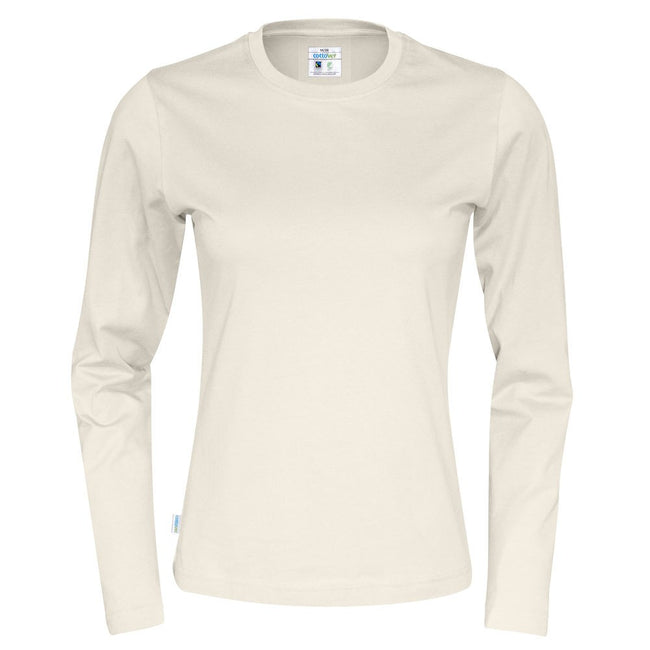 Off White - Front - Cottover Womens-Ladies Long-Sleeved T-Shirt