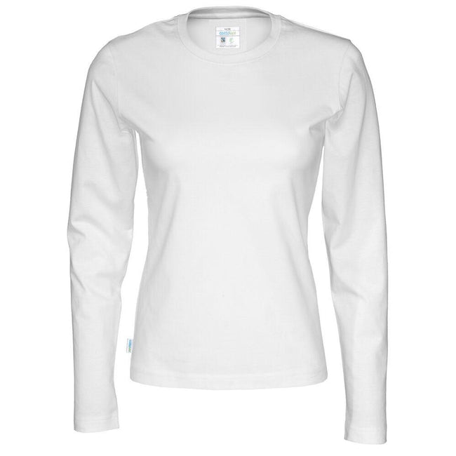 White - Front - Cottover Womens-Ladies Long-Sleeved T-Shirt