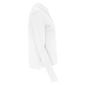 White - Side - Cottover Womens-Ladies Pique Long-Sleeved Polo Shirt