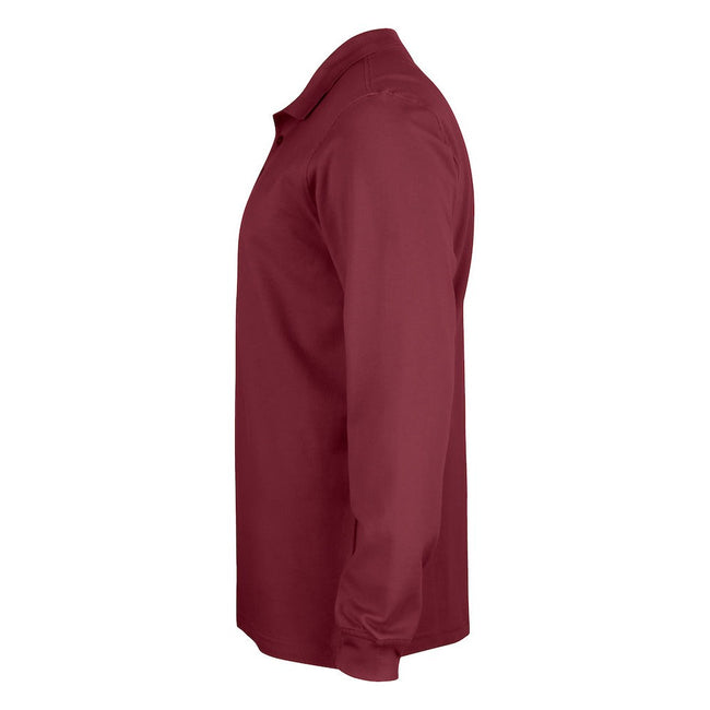 Burgundy - Lifestyle - Clique Mens Classic Lincoln Long-Sleeved Polo Shirt