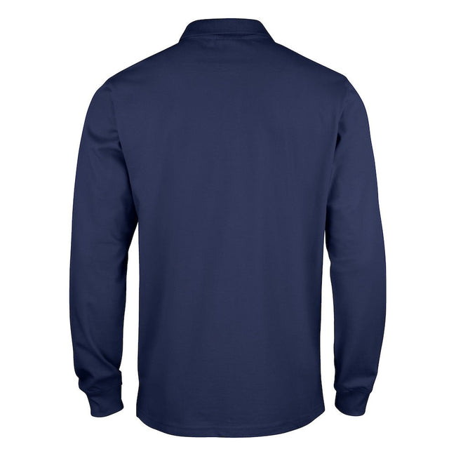 Dark Navy - Back - Clique Mens Classic Lincoln Long-Sleeved Polo Shirt