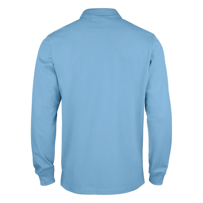 Light Blue - Back - Clique Mens Classic Lincoln Long-Sleeved Polo Shirt