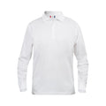 White - Front - Clique Mens Classic Lincoln Long-Sleeved Polo Shirt